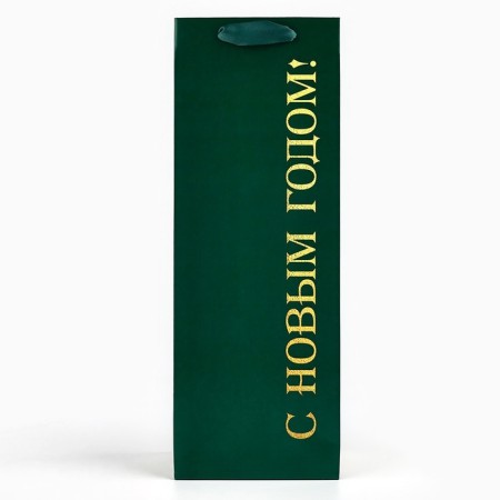 A package for a bottle "Happy New Year", Christmas tree decorations, 13 x 36 x 10 cm, New Year-2