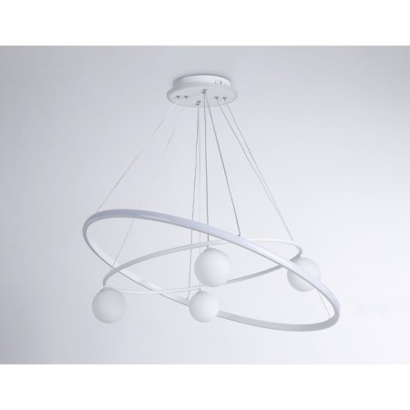 LED LED suspension with a change of lamp and with the control panel Ambrella Light, Linetech, FL66326, G9, 92 W, 6900LUM, 3000-6400K, white, white matte-4
