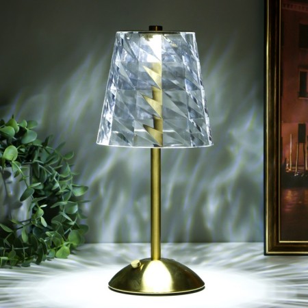 Berte table lamp LED USB AKB gold 13x13x29 cm Risalux-4