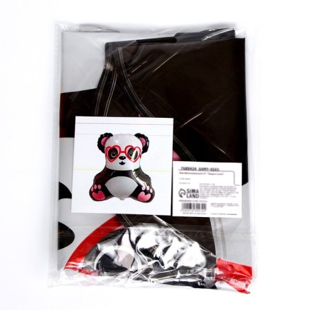 Set of foil ball 22 “Panda with glasses”, 5 pcs.-1