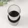Ceramics candlestick, glass for 1 candle "chrome" d = 7.5 cm black 9.2x9.2x29.5 cm