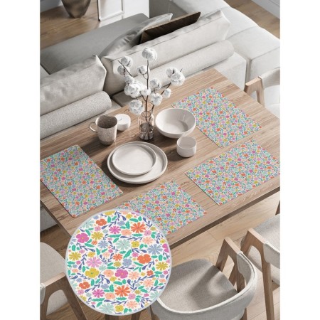 A set of napkins for setting the table “mood - spring”, rectangular, rounded edges, size 30x46 cm, 4 pcs-1