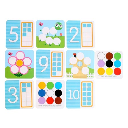 Developing set "color dew", marble pebbles, according to the Montessori methodology-5
