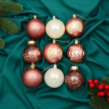 Set of balls plastic D-6 cm, 9 pcs 