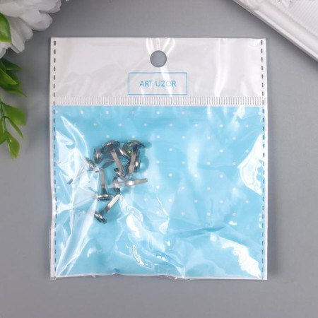 Brads for scrapbooking "Strazinki" set 10 pcs mix 1.4x0.8x0.8 cm-4