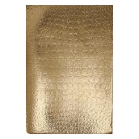 A4 notebook, 96 sheets in the Croco cage, Metallic boumvinyl, embossing, offset block, gold
