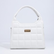 Bag Female Tout with zipper, white color