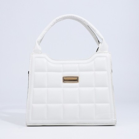 Bag Female Tout with zipper, white color