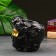 Kashpo - organizer "David's head, large" black, gold, 16 cm