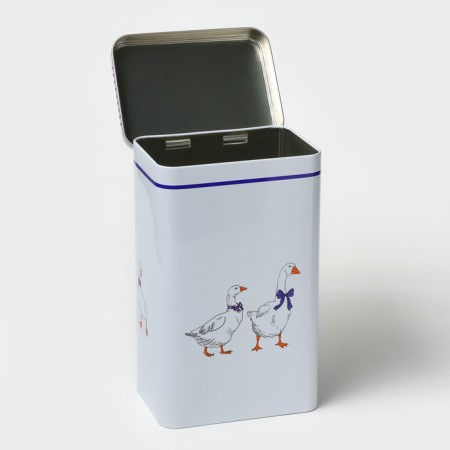 Bank for bulk products "geese", 2.7 liters, 13.5 x 9.5 x 21.5 cm, tin-3