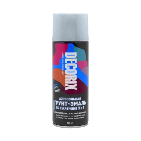 Soil Aerosol in rust 3v1 gray 520 ml Decorix (A22)
