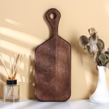 Defense board for serving with ADELICA handle, 36 × 14.5 × 2 cm, dark grab