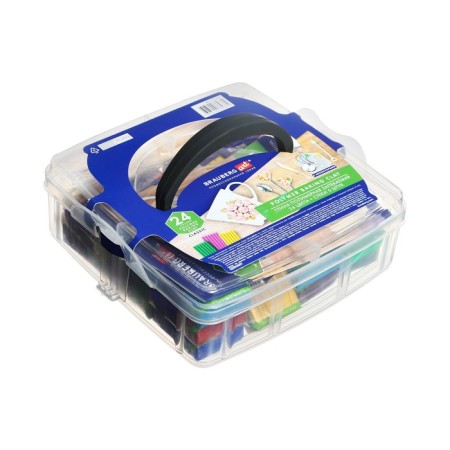 Polymer baked clay Brauberg Art, 24 colors x 20 g, in corrugated hofrocorob, with accessories-1