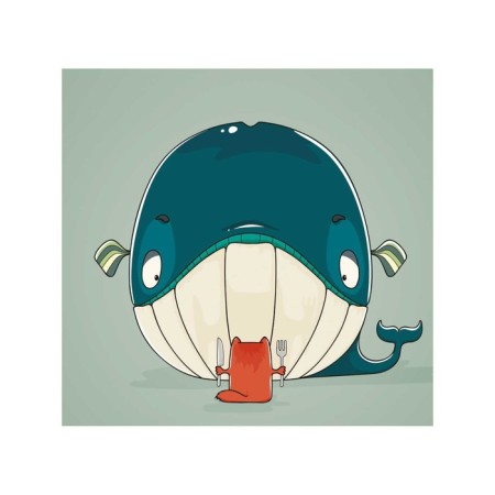 Organizer in a bathtub on suction cups "Dinner Cat", for storing toys and little things, size 33x39 cm-1