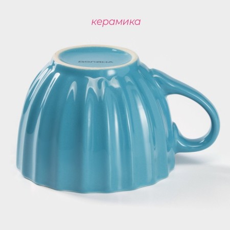 Mug ceramic share "Noemi", 430 ml, blue color-1