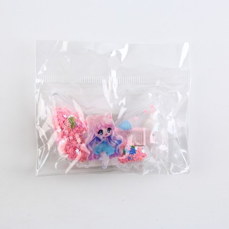 Hair hairpin with a chibi -chiber, 6 x 4.5 cm-3