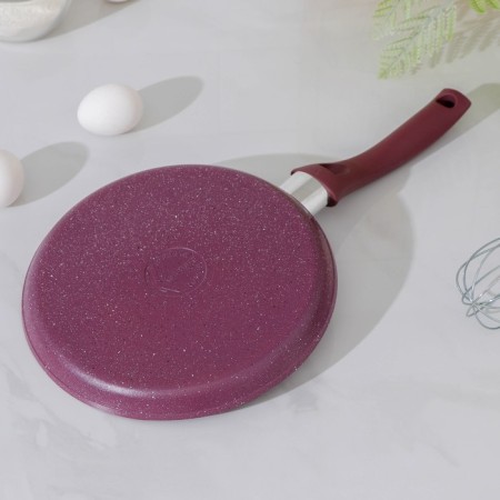 Pancake pan Trendy Style, D = 22 cm, plastic handle, anti -stick coating, purple color-2