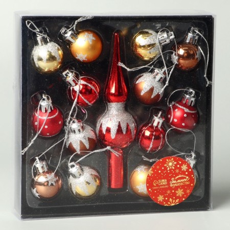 A set of jewelry plastic 15 pcs "Christmas Eve" Iskra, D-3 cm, tip 13 cm-2