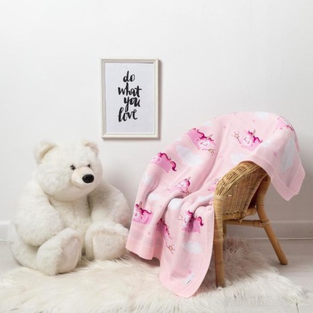 Knitted plaid "Baby I" cat, 90x90 cm