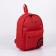 Young backpack from the textiles with lightning, 1 pocket, textura, red color