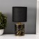 Table lamp with lampshade Risalux "Juno", E14, 40 W, black-gold, 13 × 13 × 26.5 cm