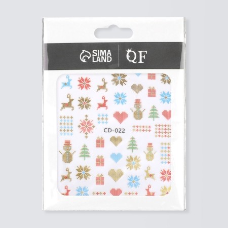 Nail stickers 10.2*8cm New Year CD-022 Vygotosv substrate QF-2