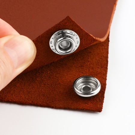 Installation buttons, omega (o-shaped), d = 15 mm, 6 pcs, with the installer, silver color-12