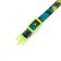 Koshachi collar with a cat-shaped buckle, width 1 cm, dark green
