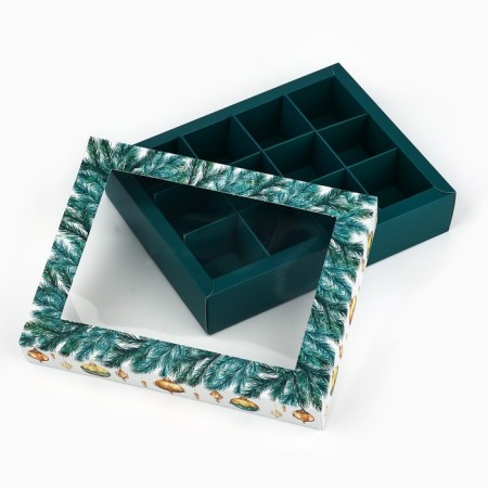 Folding box under 12 sweets "Christmas Toy", 14.4 x 18.4 x 3.8 cm, New Year-4