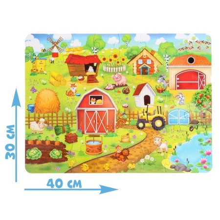 Puzzles with windows "on a farm", 28 parts-1