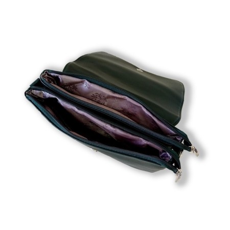 Bag Messenger on magnet, green/red/karmin-2