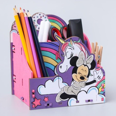 Organizer for the office, 14x14x16 cm, Minnie Mouse and Unicorn-3