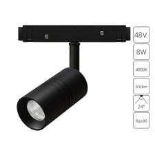 Магнитный трековый светильник Arte Lamp Expert A5720PL-1BK, LED, 8 Вт, 14.6х9х15 см, 650 Лм, чёрный