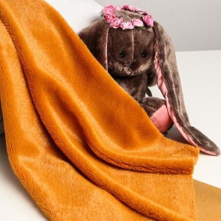 Locum for needlework, 50 × 50 cm, fur, red-brown color