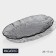 Glass serving dish "Nofis", 28 × 15 × 3.5 cm, gray color
