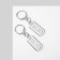 Earrings Metal "blade", silver color