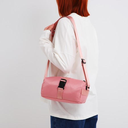 Youth bag with a zipper, pink color-2
