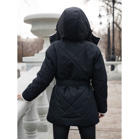 Jacket for girls, height 158 ​​cm, black color-3