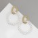 Earrings with pearls "bead" interweaving of feelings, color gold