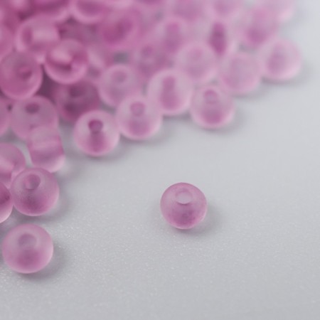 Glass beads 8/0 "Matte translucent. Lavender-pink" 10 g