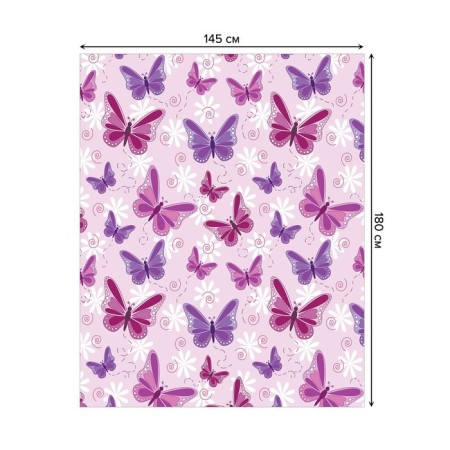The tablecloth on the table "Pattering with butterflies", rectangular, Saten, size 145x180 cm-1