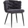 Stew on a metal frame Rendi Metal/fabric, black/gray 64x70x77 cm