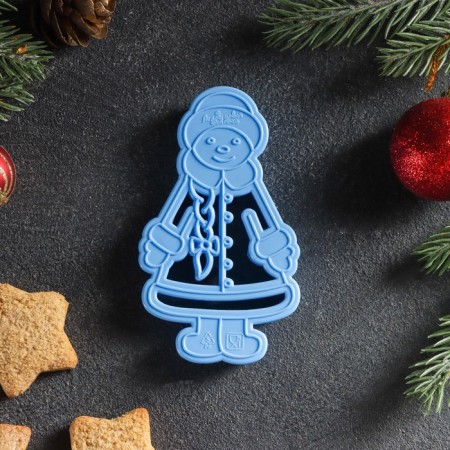 Books Form "Snow Maiden", cutting, stamp, 10.5 × 6 cm, blue color