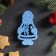 Books Form "Snow Maiden", cutting, stamp, 10.5 × 6 cm, blue color