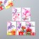 Cardboard "Happy Birthday" set 10 pcs (5 types) 4x6 cm