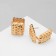 Earrings Metal "Chord" wicker, rectangle, color gold