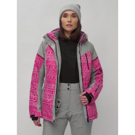 Ski jacket female winter, size 52, pink color-9