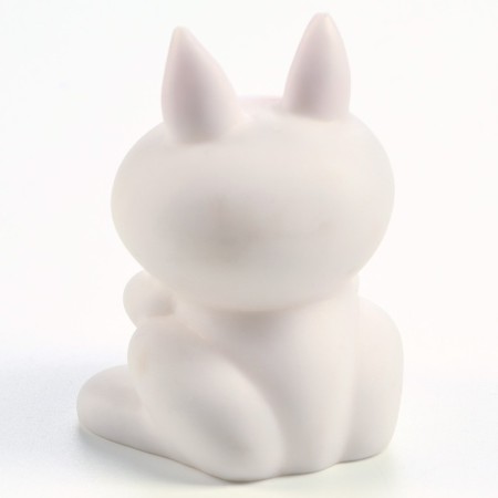 Игрушка пищащая "Кот" для собак, 8,5 см, белая-3