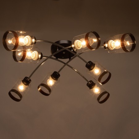Vanessa chandelier 8x40W E27 chocolate-chrom 88x88x28 cm Bayerlux-2
