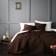 Kaspian set: cover 160 x 220 cm, pillowcase 40 x 40 cm - 2 pcs, brown color